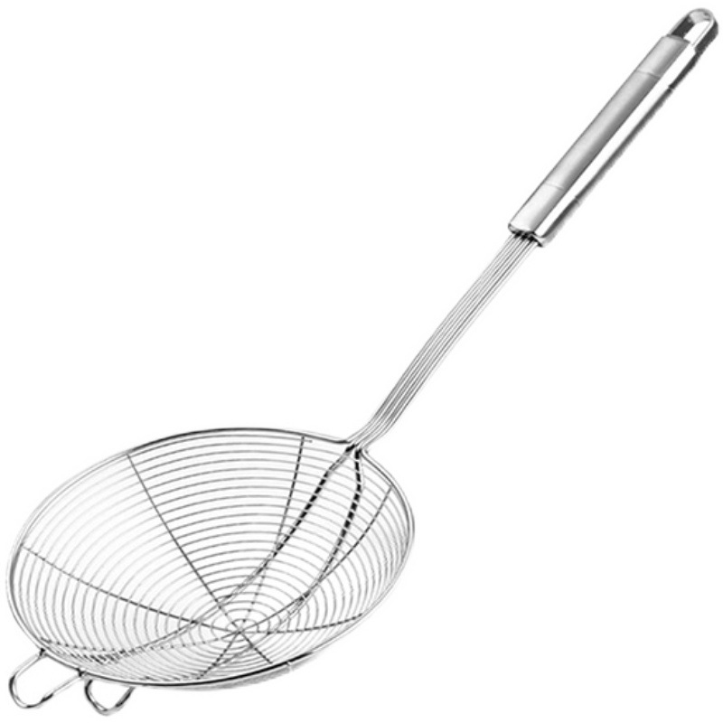 Hot Pot Household Stainless Steel Colander Fishing Dumplings Noodles Draining Filter Mesh Fried Double Hook Line Leakage Kitchen Strainer