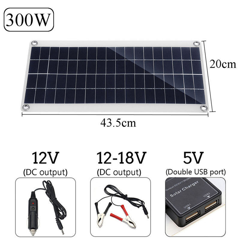 8wフレキシブルソーラーパネル60a-10aコントローラーモジュール自動車rvボート屋上バンタイプキャンプ300w|undefined
