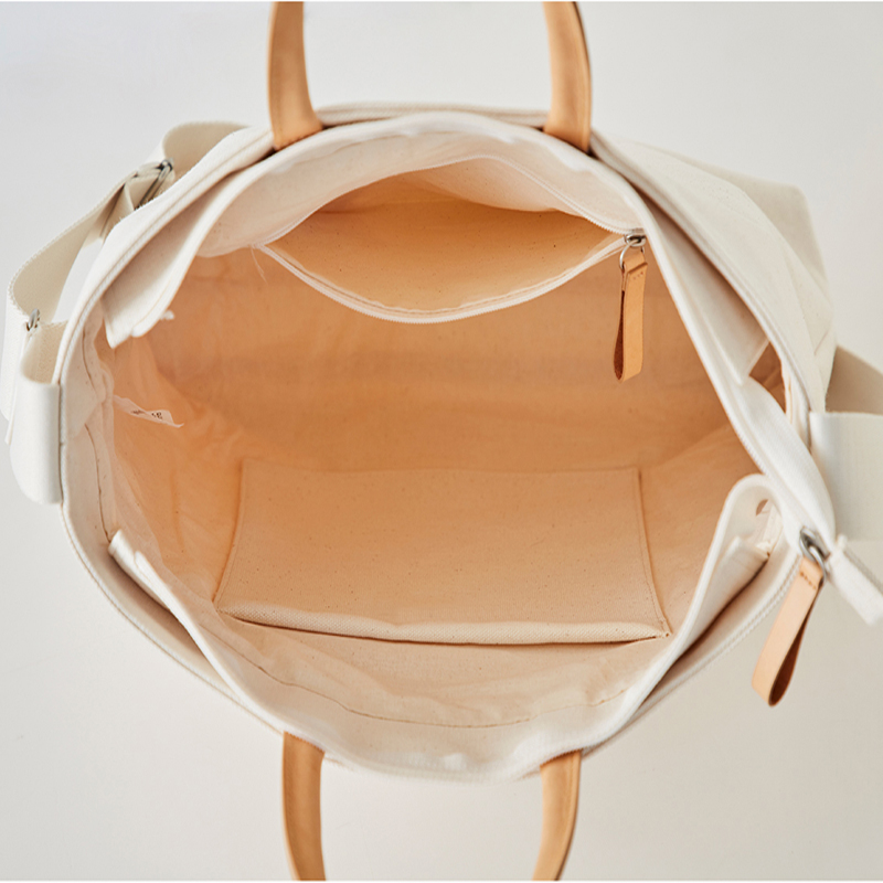 Knitted tote bag new striped canvas handbag for women, fashionable, niche, minimalist, single shoulder crossbody bag, factory wholesale