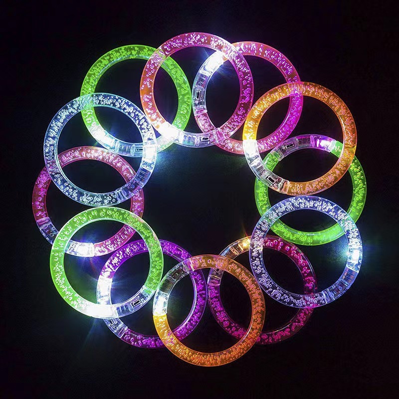 LED acrylic luminous bracelet bubble flash bracelet music festival should aid fluorescent bracelet props stall wholesale