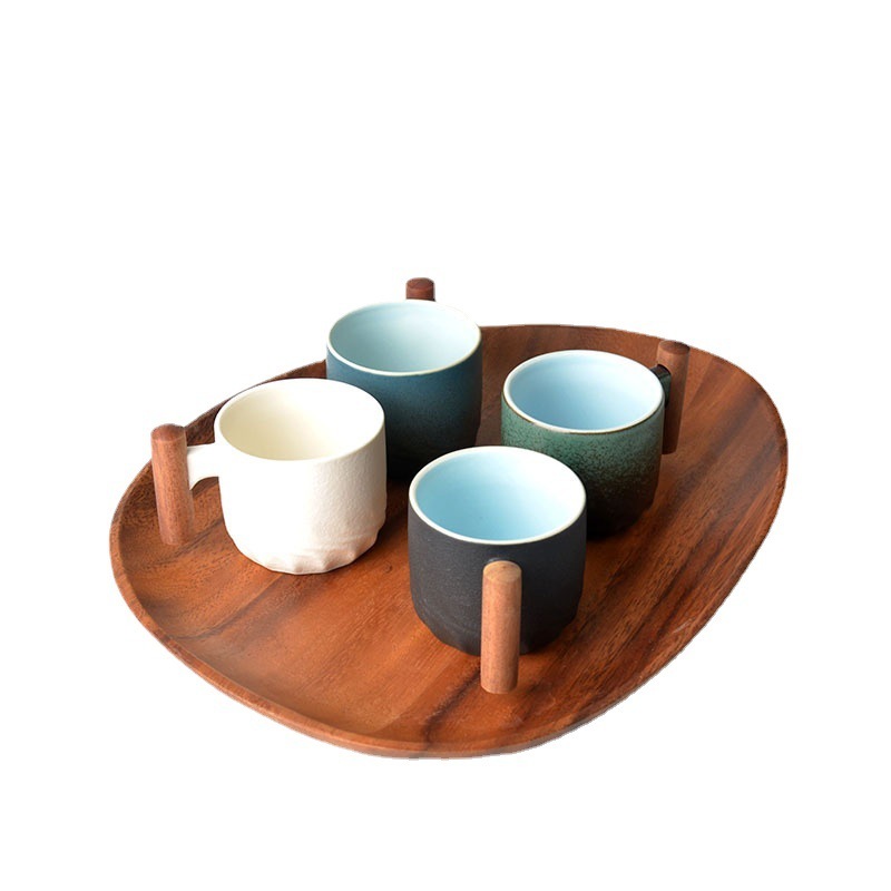 陶磁器のお茶の杯の日本式の小さいサイズの家庭用の粗い陶器の杯の工夫の茶器はお茶の杯の主人の杯の単杯を浸します。|undefined