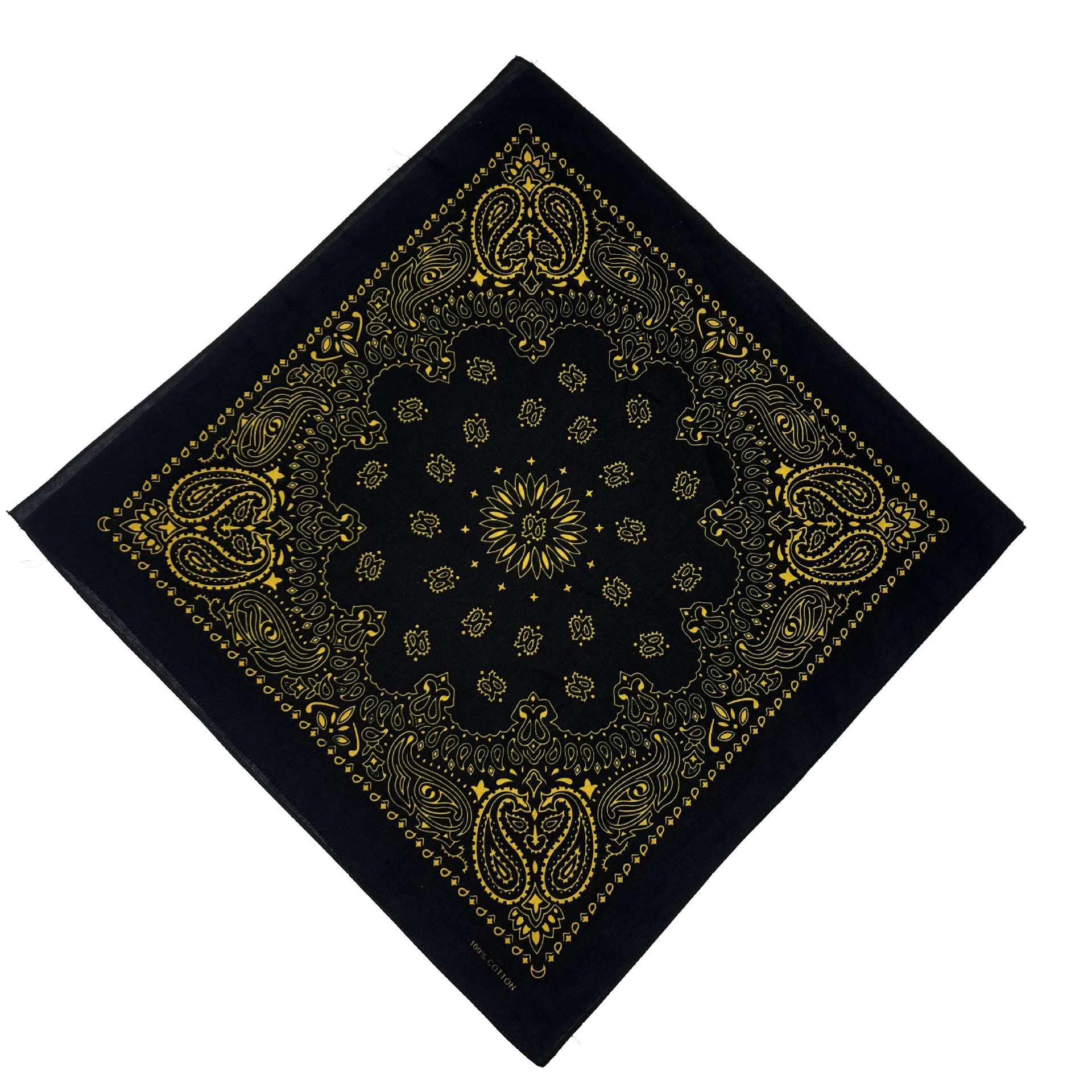 New cotton square hip hop hip hop hip hop hip hop black background contrast sunflower bandana headscarf wholesale