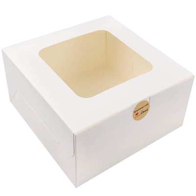 Factory foreign trade spot pastry box Amazon cross-border cake dessert packaging window white cardboard Kraft carton