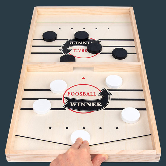 Tiktok-Style Wooden Catapult Chess for Two, Parent-Child Interactive Children's Wooden Battle Board Game Toy