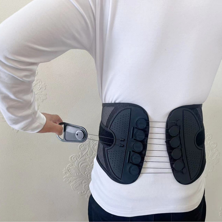 Cross-border lumbar support belt adjustable waist breathable mesh pulley drawstring waist support factory wholesale