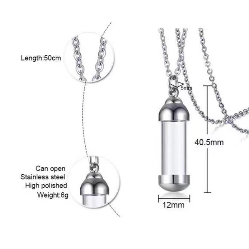 Transparent Sheri bottle waterproof amulet tube pendant Nepal gawu box small empty bottle can be opened for Cinnabar