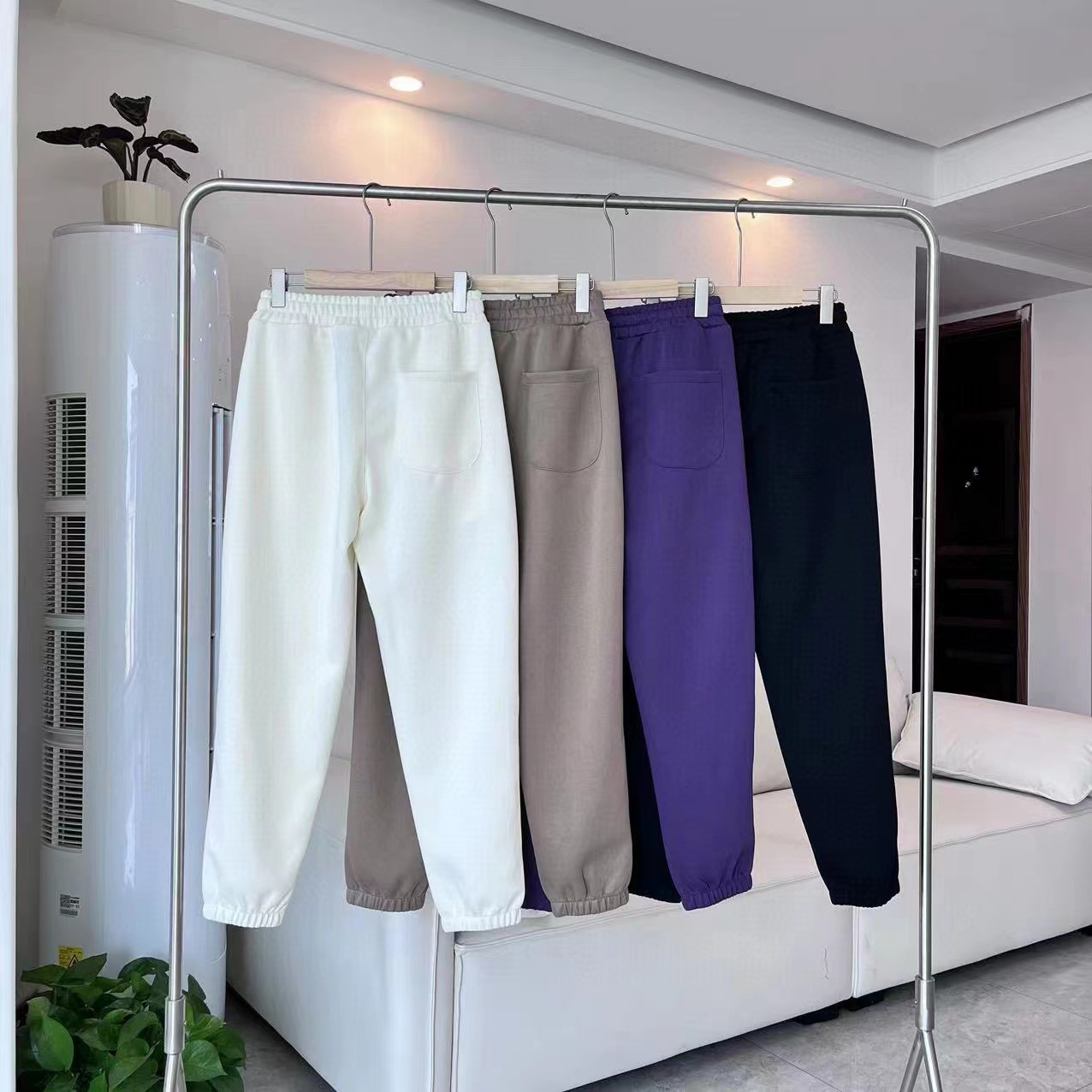 2024 Autumn Pony Sweatpants Men and Women Couple Style Easiest for Match Long Staple Cotton Korean Style Embroidered Slim Fit Leg Pants