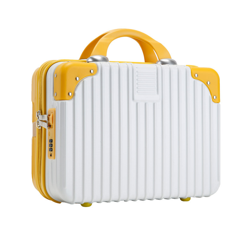 [Strict selection] 14-inch makeup luggage storage box suitcase suitcase with password lock wedding gift