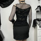 CF23498 autumn new personalized women's clothing dark style hot girl Sexy Slim mesh ripped long sleeve top for women