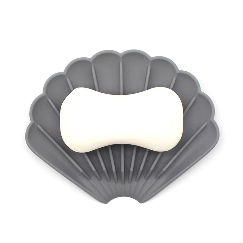 Silicone Soap Box Draining Punch-free Soap Rack Water-free Guide Shell Non-slip Soap Holder Household Soap Box