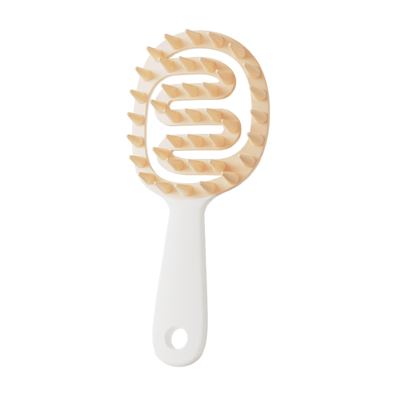 Long handle women's shampoo comb silicone brush head cleaner head skin oil anti-itching massage Meridian shampoo artifact