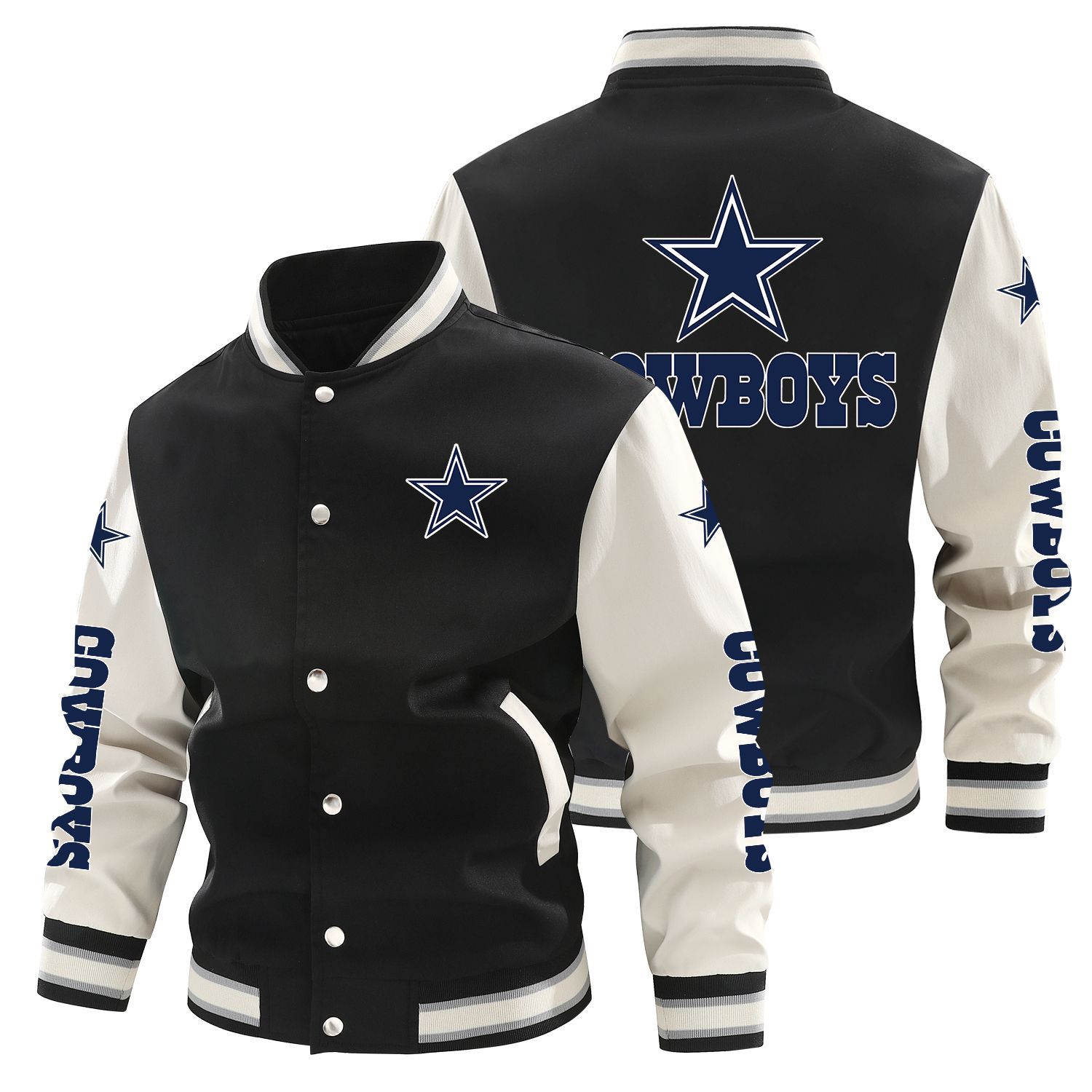 European and American plus size student baseball uniform NFL series team fan gift printing plus size Spring and Autumn thin baseball uniform