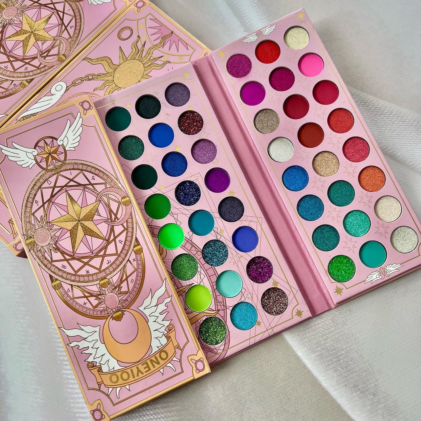 Foreign trade cross-border cartoon pattern 96 color eye shadow plate pearl matte sequin eye shadow makeup plate for export processing only