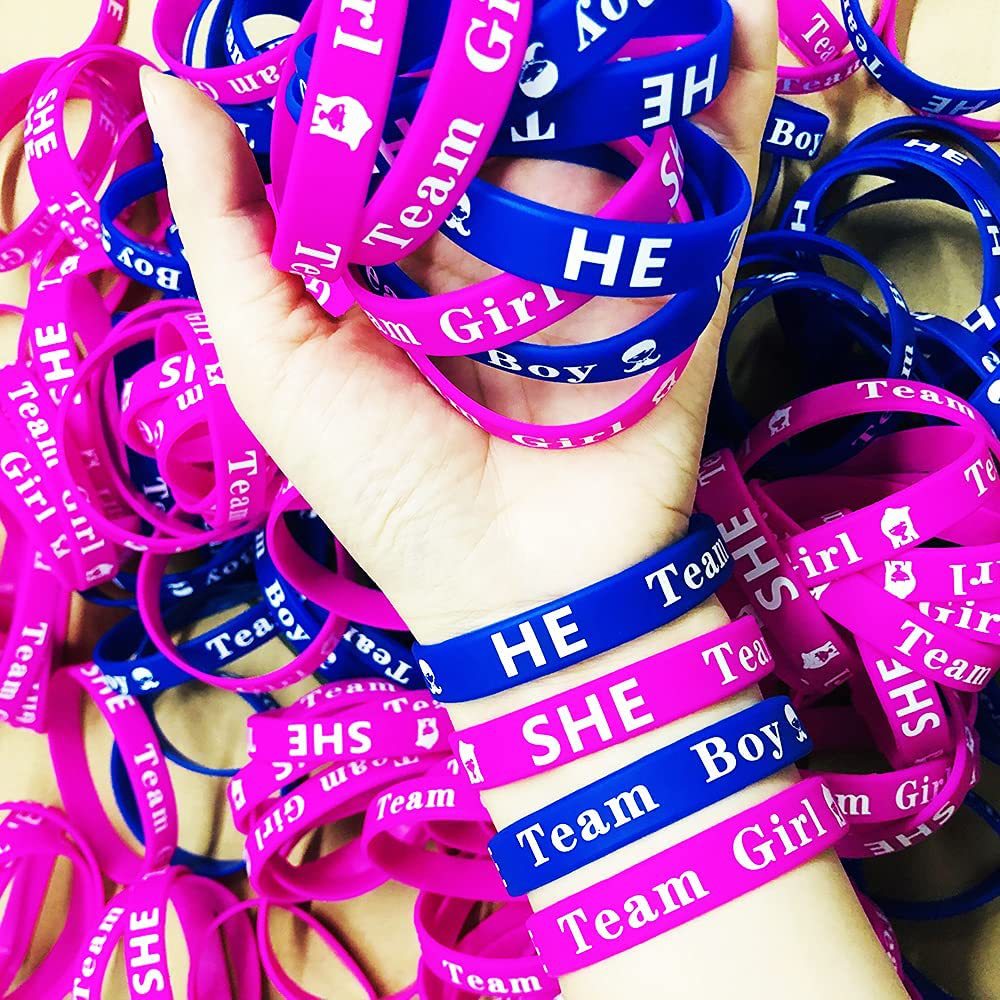Team boy gril Boys and Girls Gender Identification Party Silicone Bracelet Graduation Season Opening Ceremony Wristband
