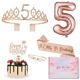 No.5 Rose Gold Crown Shoulder Belt Gift Box Pin Cake Decoration