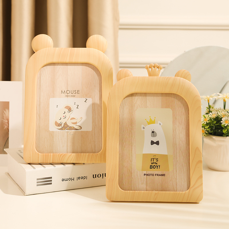 Factory wholesale creative 7-inch Nordic ins style photo frame decoration children's cartoon desktop decoration wall-mounted photo frame