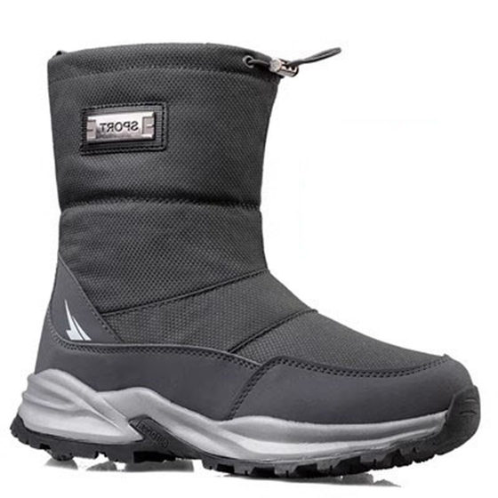 2024 Outdoor Winter Men's Shoes Snow Boots Northeast High-top fleece-lined Thickened Warm Waterproof Non-slip Short Tube Large Cotton Shoes