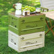 [Quality and Price Selection] Outdoor Camping Storage Box Car Trunk Storage Box Plastic Camping Wooden Cover Folding Box