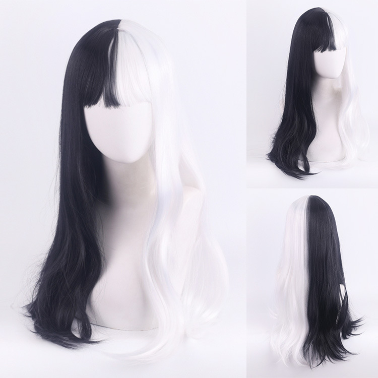cruella-de-vil-cosplay-wig-color-block-black-and-white-witch-short-curly-hair-natural-style-ladies-hairpiece-non-touchable