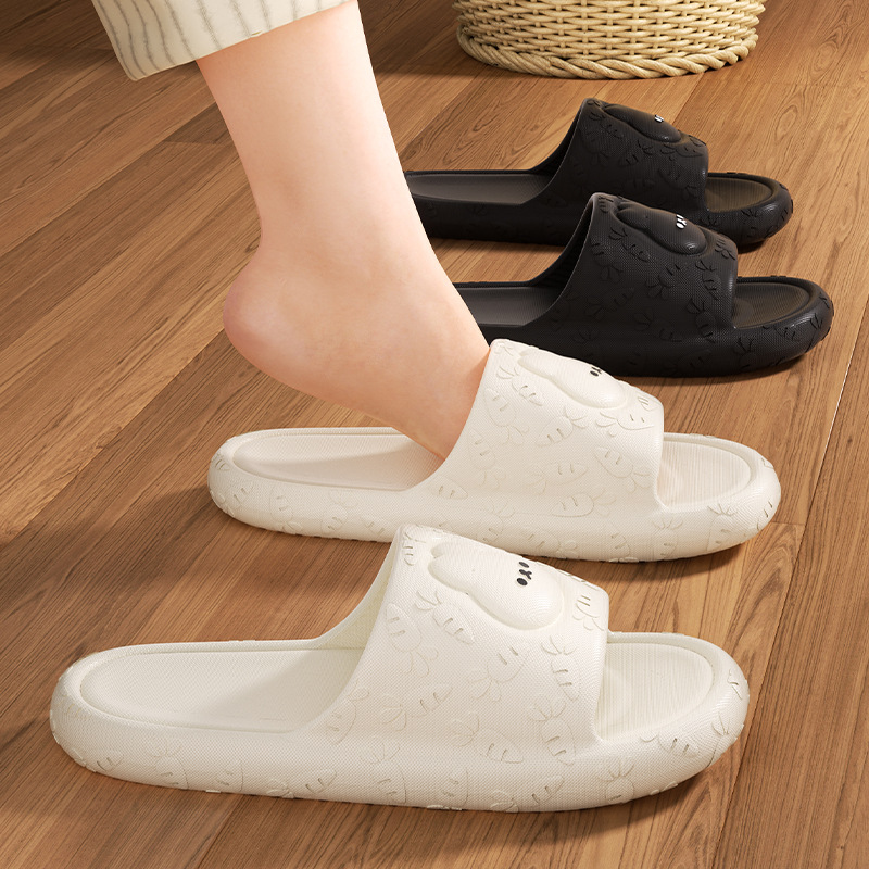 Cartoon slippers for women Summer new couple soft bottom non-slip home bathroom Bath men's slippers