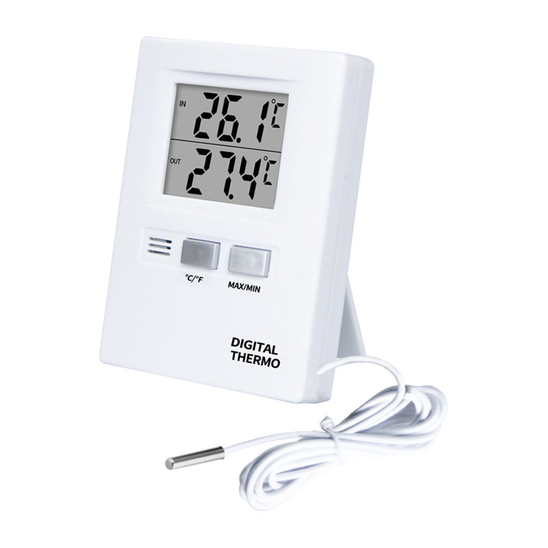 Wall-mounted indoor and outdoor environmental monitoring thermometer crawler aquatic electronic thermometer digital dual-channel thermometer