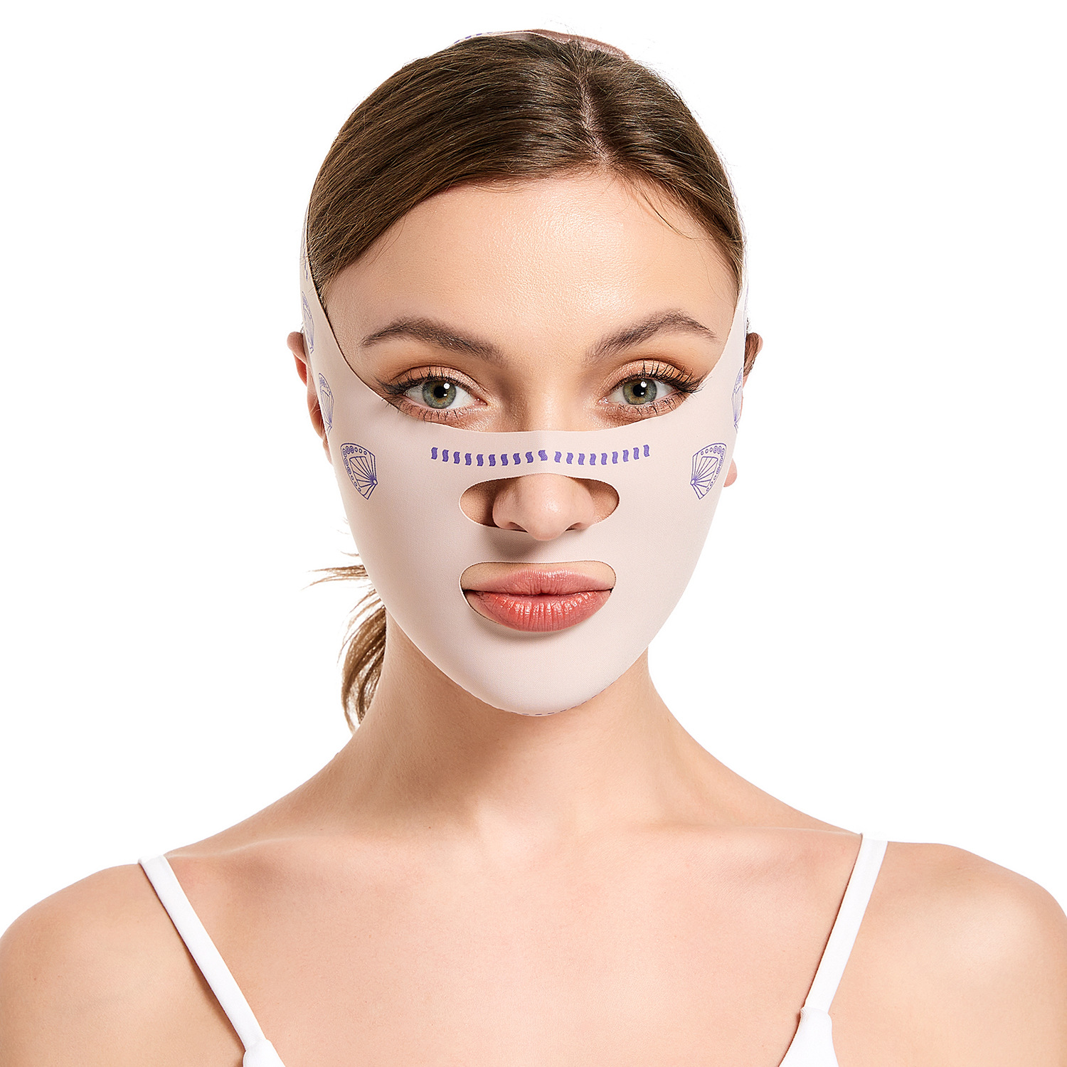 Facial headgear bandage v face mask double chin v face carving massage instrument facial lifting v face artifact brand