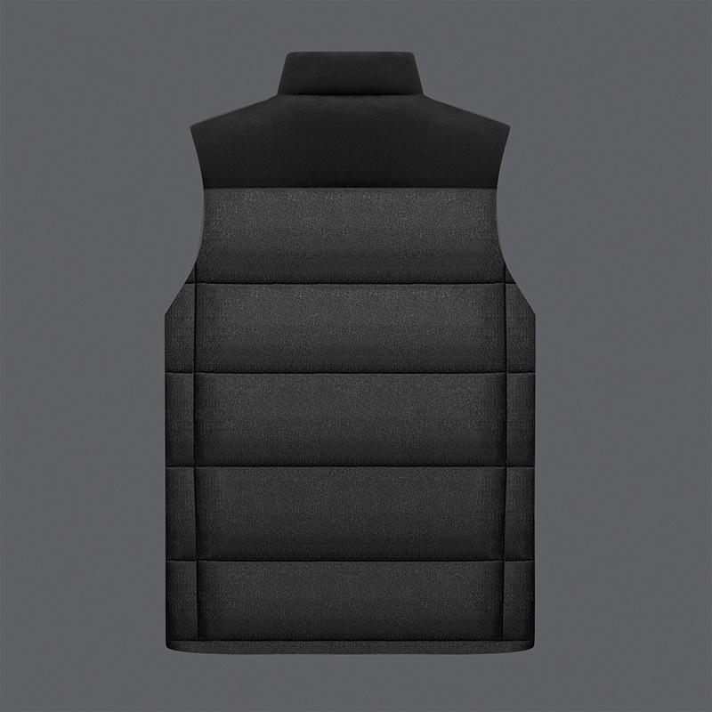 Cross-mirror down cotton men's vest middle-aged and elderly stand collar waistcoat autumn and winter cotton vest cotton coat