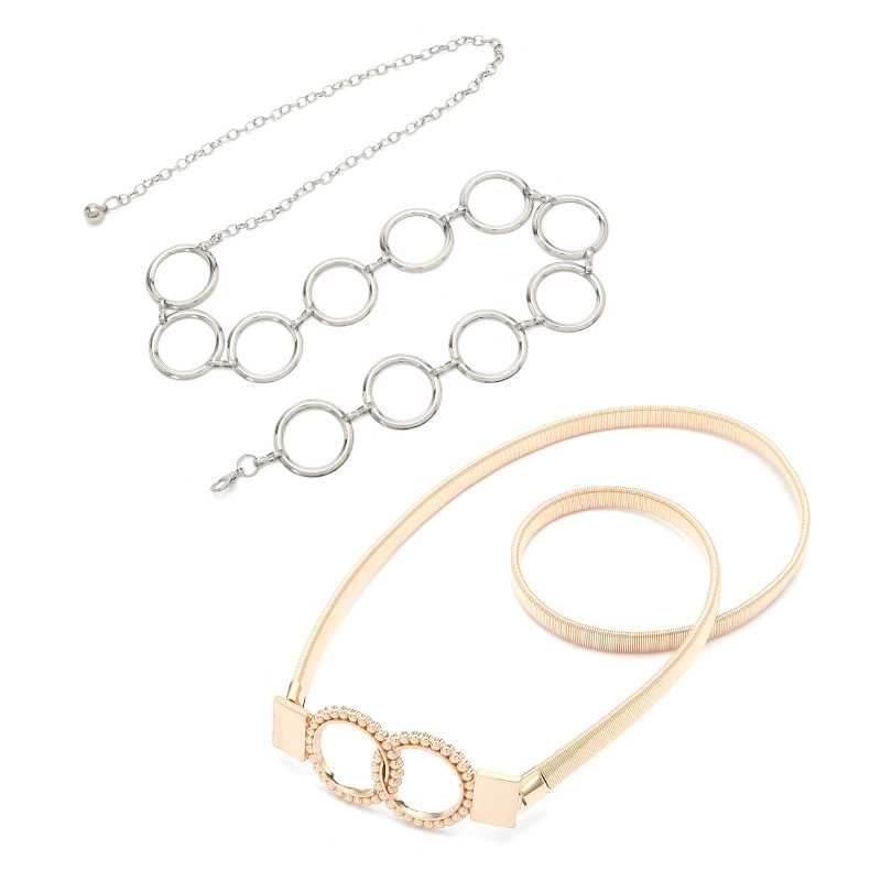 Summer Fashion Single Product Waist Chain Women's Metal Decorative Dress Stretch Women's Thin Belt in stock Hair