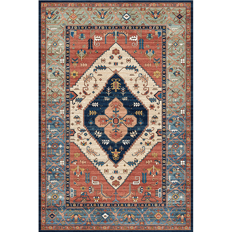 Turkish Ethnic Style Carpet Persian American Style Retro Living Room Sofa Coffee Table Carpet Home Bedroom Bedside Mat
