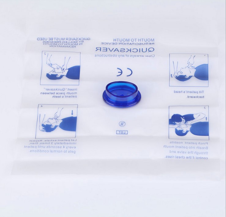 Disposable CPR mask one-way valve artificial breathing mask mouth-to-mouth respirator artificial breathing mask