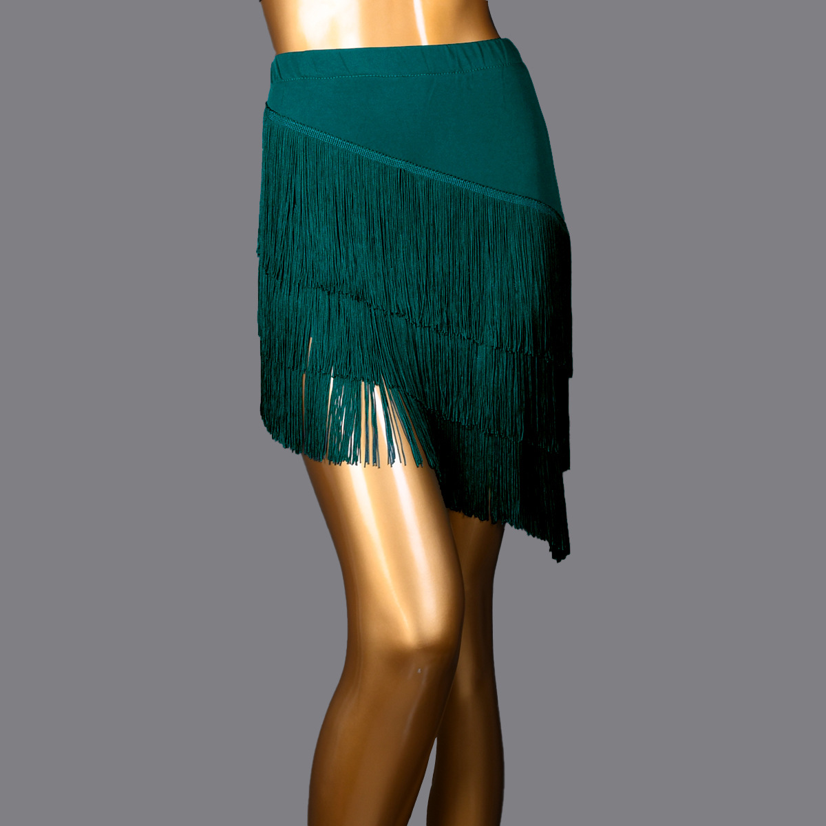 New Contrast Color Dance Costume Latin Tassel Skirt Women's Latin Dance Costume Black Short Skirt Stage Costume Performance Costume