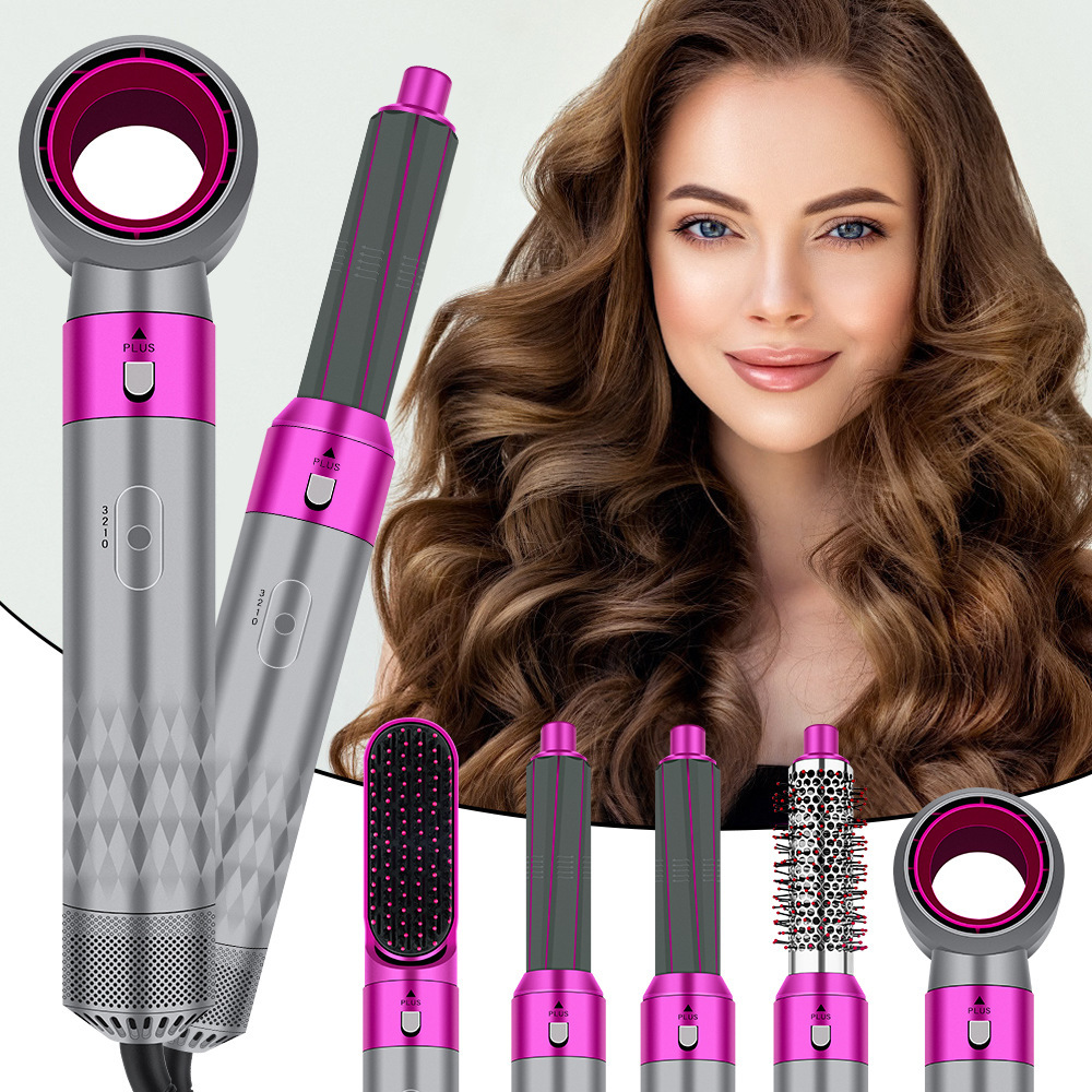 Cross-border new five-in-one hair curler hair straightener portable multi-function hair dryer lazy hair straightener big wave