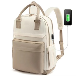 2024 New Cross-border Girls' Backpack Fashionable Large Capacity Laptop Bag Portable Travel Backpack Schoolbag