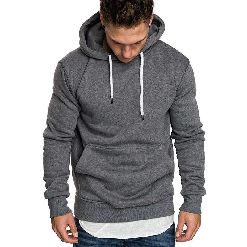Foreign trade 2023 Amazon new men's solid color hooded pullover men's sweater cross-border foreign trade AliExpress wish