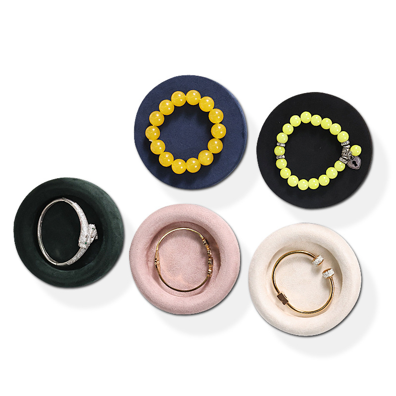 High-grade flannel jewelry tray ring storage display plate necklace glasses watch display live ornaments