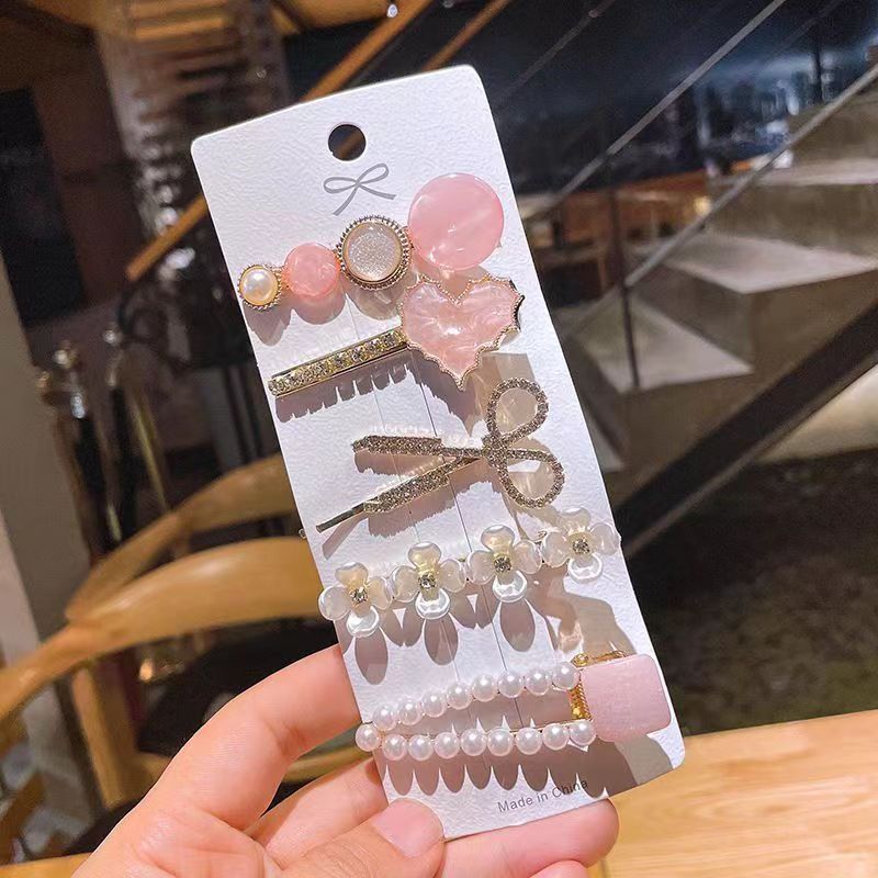 Nouvelle épingle à cheveux en perles de strass, petite frange fraîche, clip latéral, accessoires pour cheveux, couvre-chef pour femmes célèbres sur Internet, épingle à cheveux cassée, bijoux_voghion.com