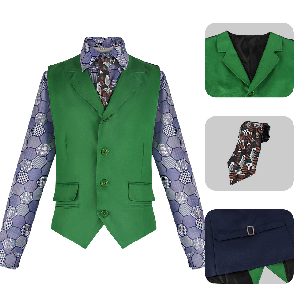 Halloween cos costume Batman Dark Knight Heath Ledger Joker Joker cosplay stage costume
