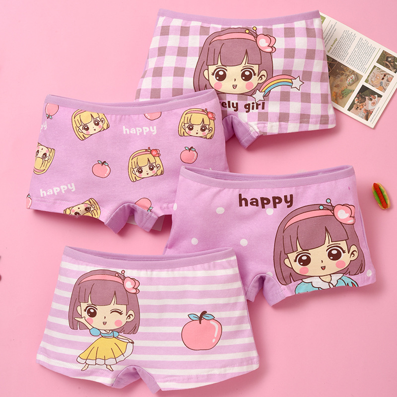 New Arrival Cute Princess Children's Cotton Underwear Girls' Boxer Boxer Pants Baby Baby Underwear