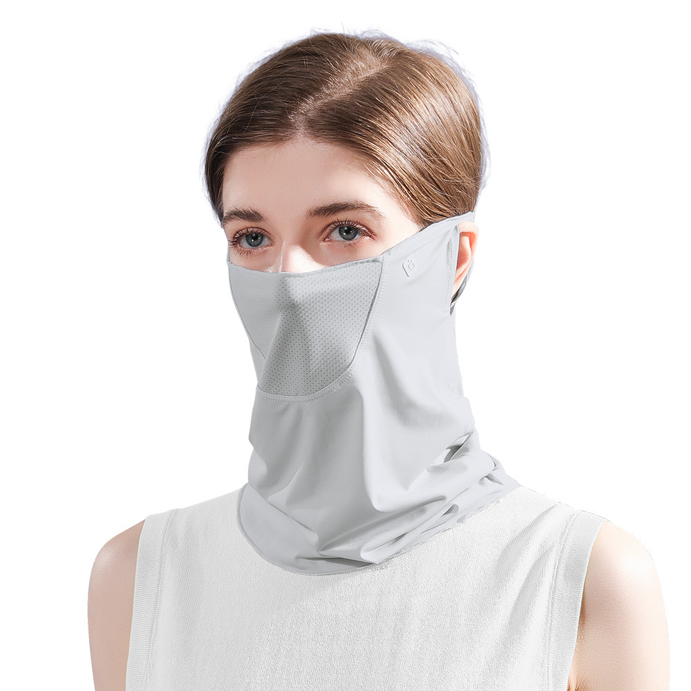 Icy Silk Sun Protection Face Shield for Women. Summer Shade. Anti - ultraviolet. Quick - drying Neck Gaiter. Cooling Sensation. Protects Face and Neck. Ear - loop Style. Headscarf.