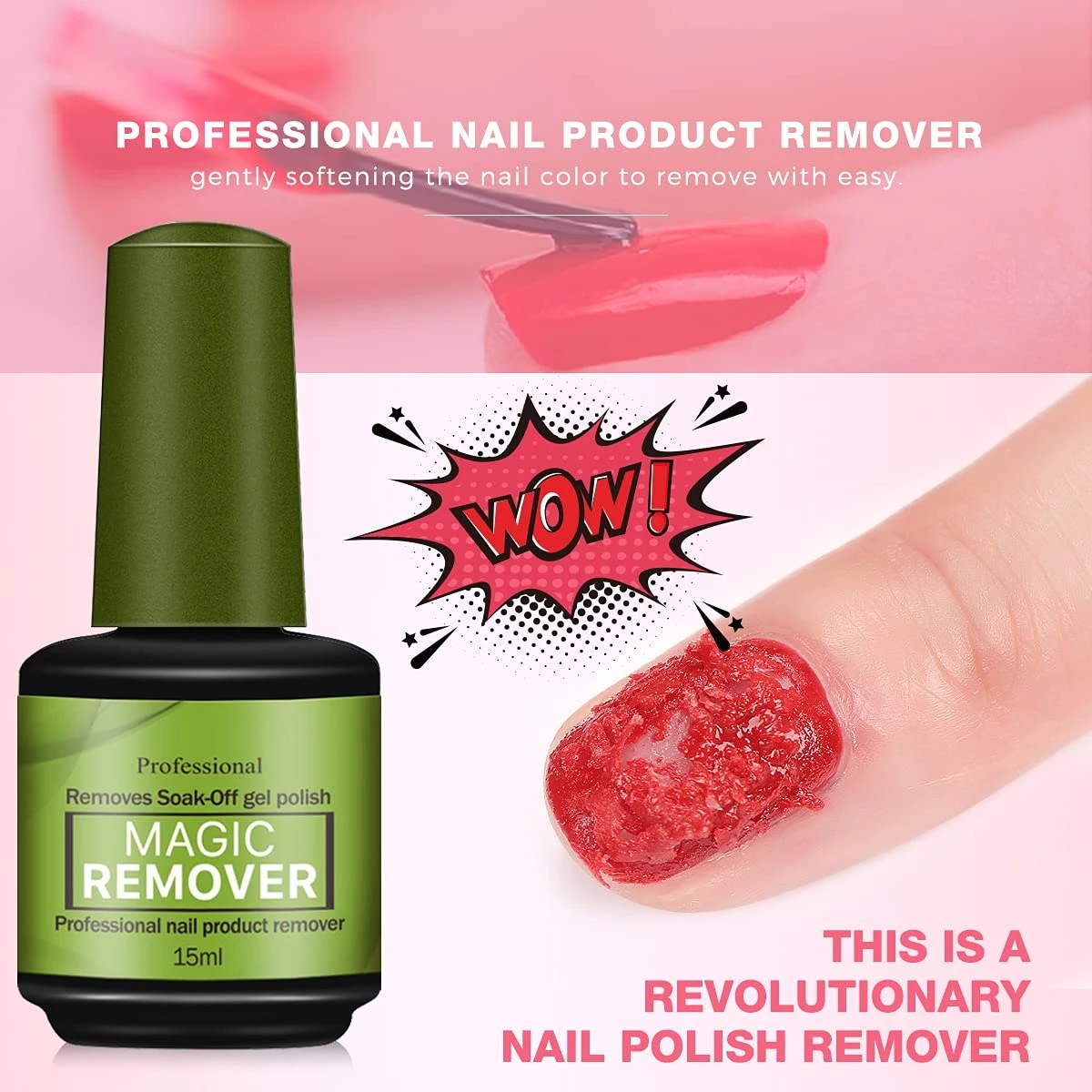 Cross-border explosions new 15ml fast burst nail removal glue two minutes nail removal operation is simple and convenient without hurting nails