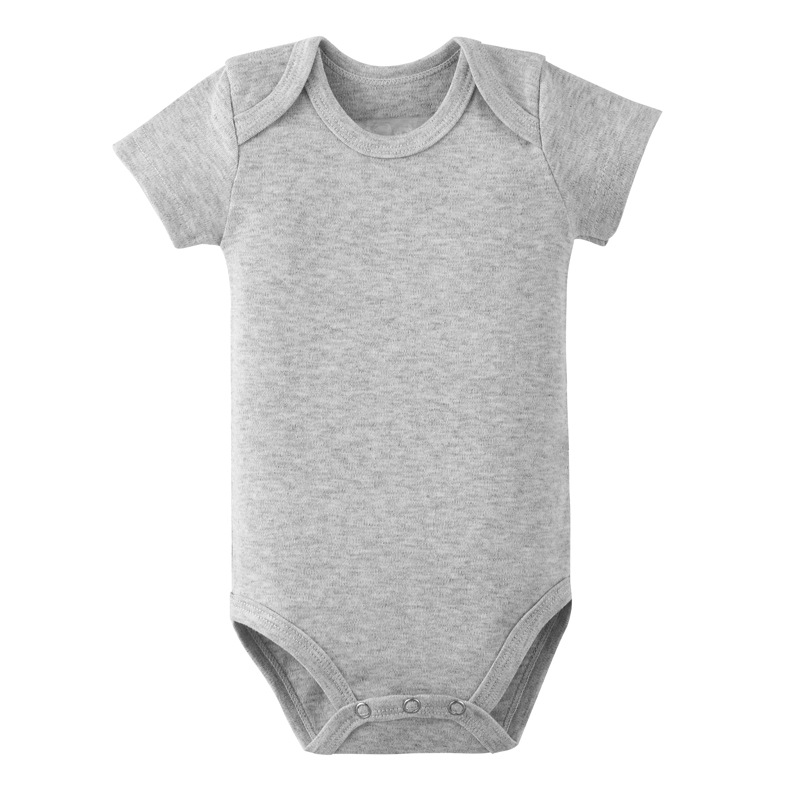 Factory direct baby Foreign Trade Cotton solid color short sleeve triangle ha clothes newborn jumpsuit men's and women's baby bag fart clothes