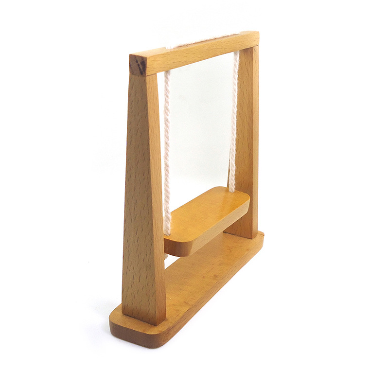 1:12 dollhouse accessories dollhouse mini wood color doll toy Beech swing decoration model