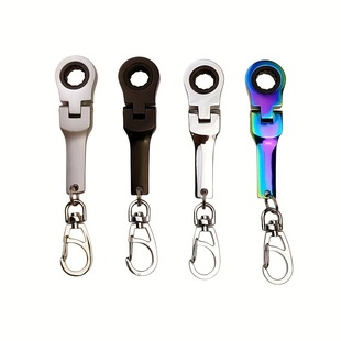 10mm ratchet wrench adjustable wrench fast wrench keychain small gift creative keychain anti-lost hanging buckle