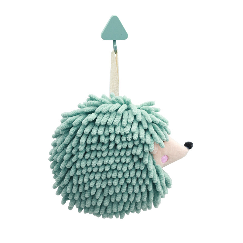 Cartoon animal chenille hand towel Kangle house hanging thickened absorbent hand ball hanging hand towel