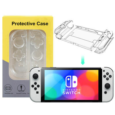 Nintendo Switch OLED crystal shell thin split PC protective shell NS OLED protective cover storage shell