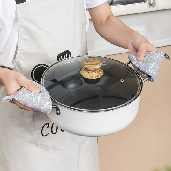 Japanese-style Cute Triangle Anti-scalding Pot Cap Kitchen Pot Handle Casserole Cast Iron Pot Ear Sleeve Heat Insulation Gloves Not Hot