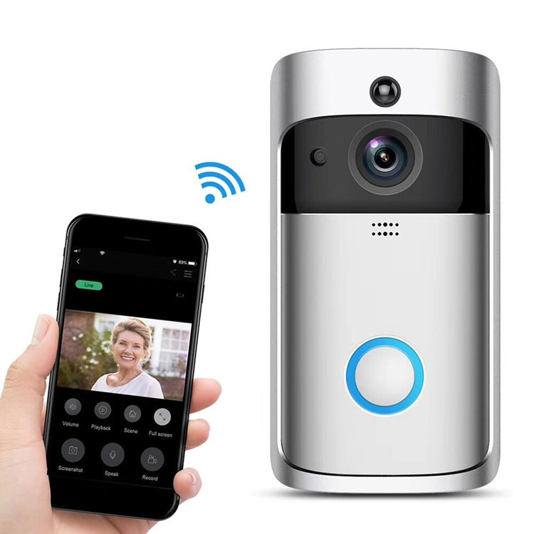 V5 cross-border home WiFi smart video doorbell 1080p low power remote voice intercom APP mobile phone prompt