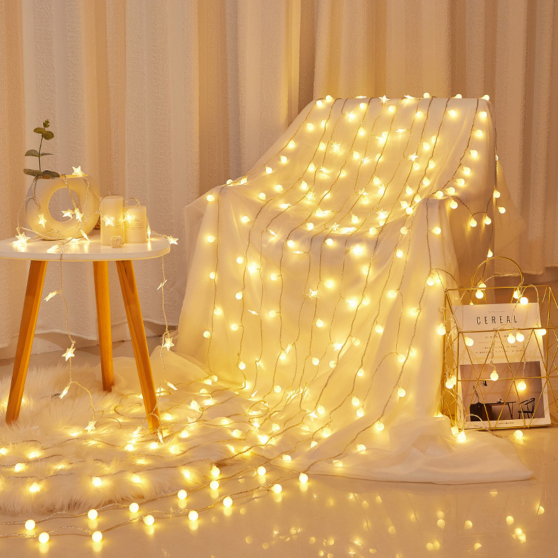 Birthday Decorative Lights Small Colored Lights Flash Lights String led Internet Celebrity Star Lights with Camping Atmosphere Lights