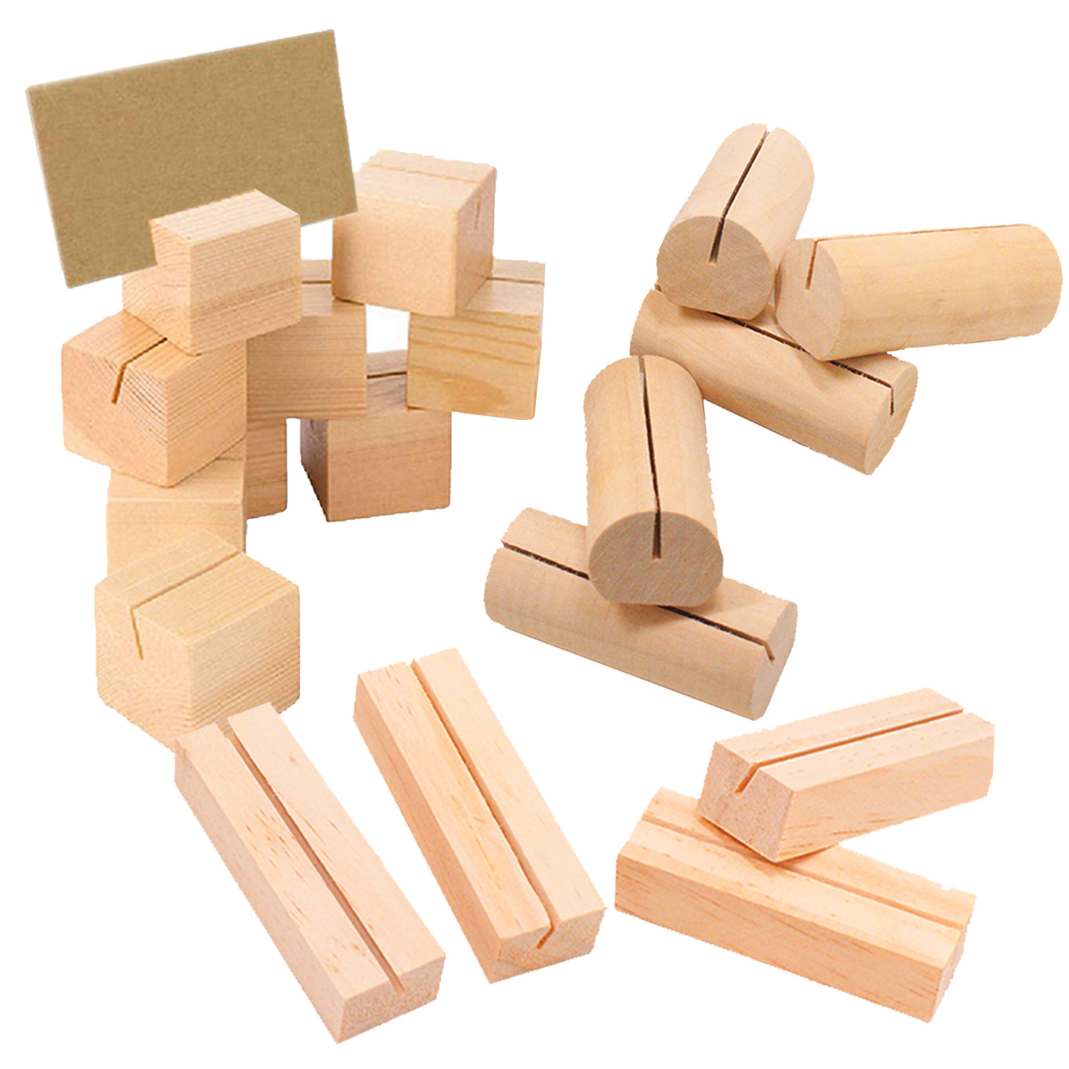 Spot wholesale wooden business card holder card holder note holder photo holder small ornaments decorative ornaments pine crafts
