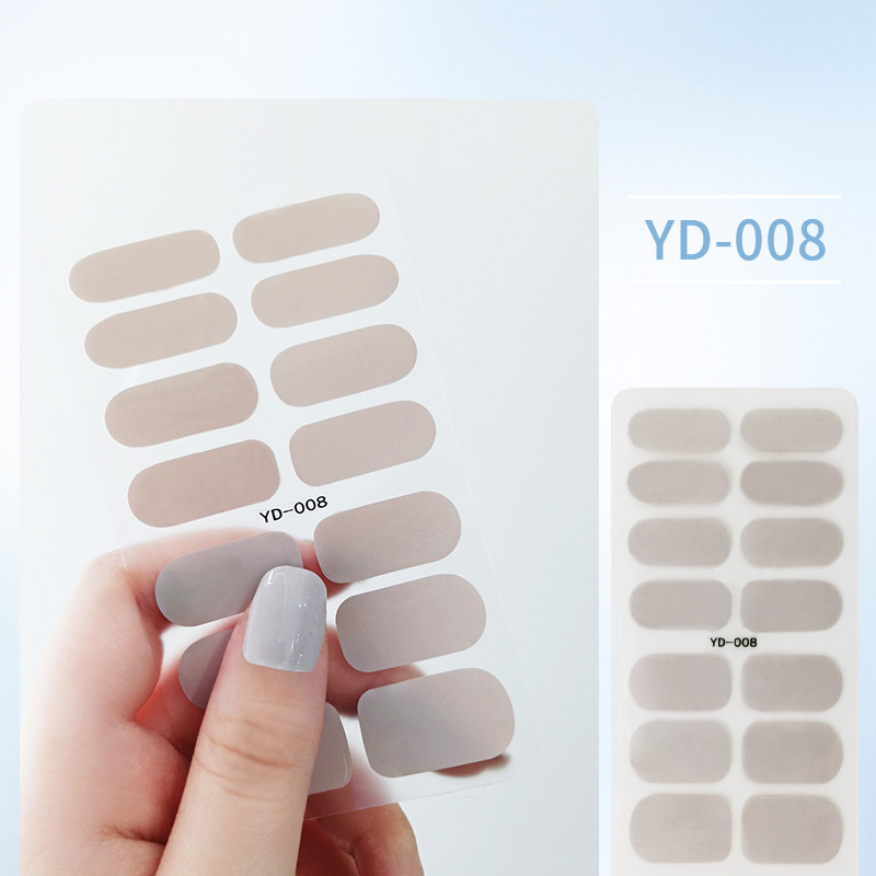 Edie's new solid color onion powder nail art patch 14 nail sticker waterproof sticker lasting without sealing layer factory wholesale